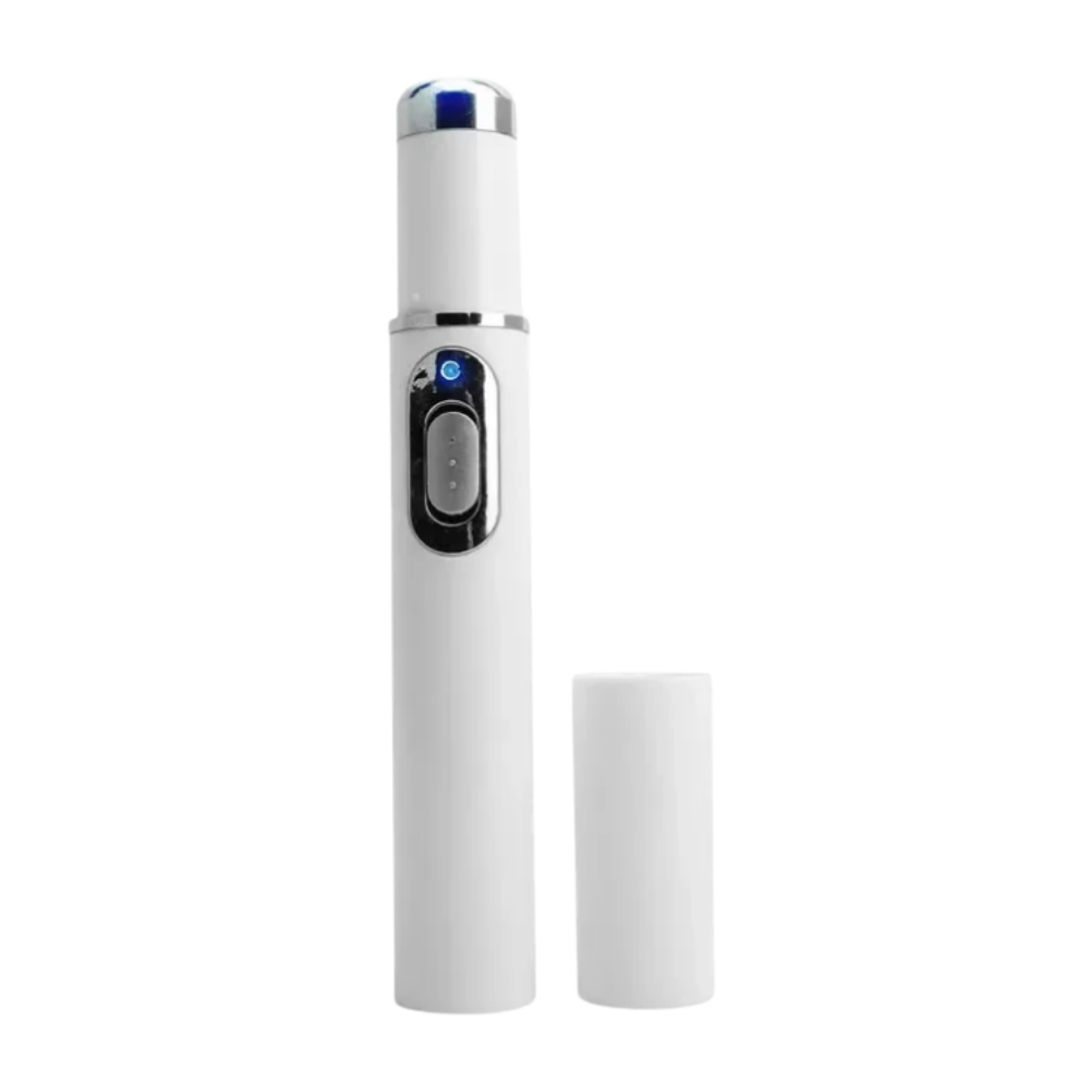 Blauwlicht-laserpen voor een zuiverdere huidteint