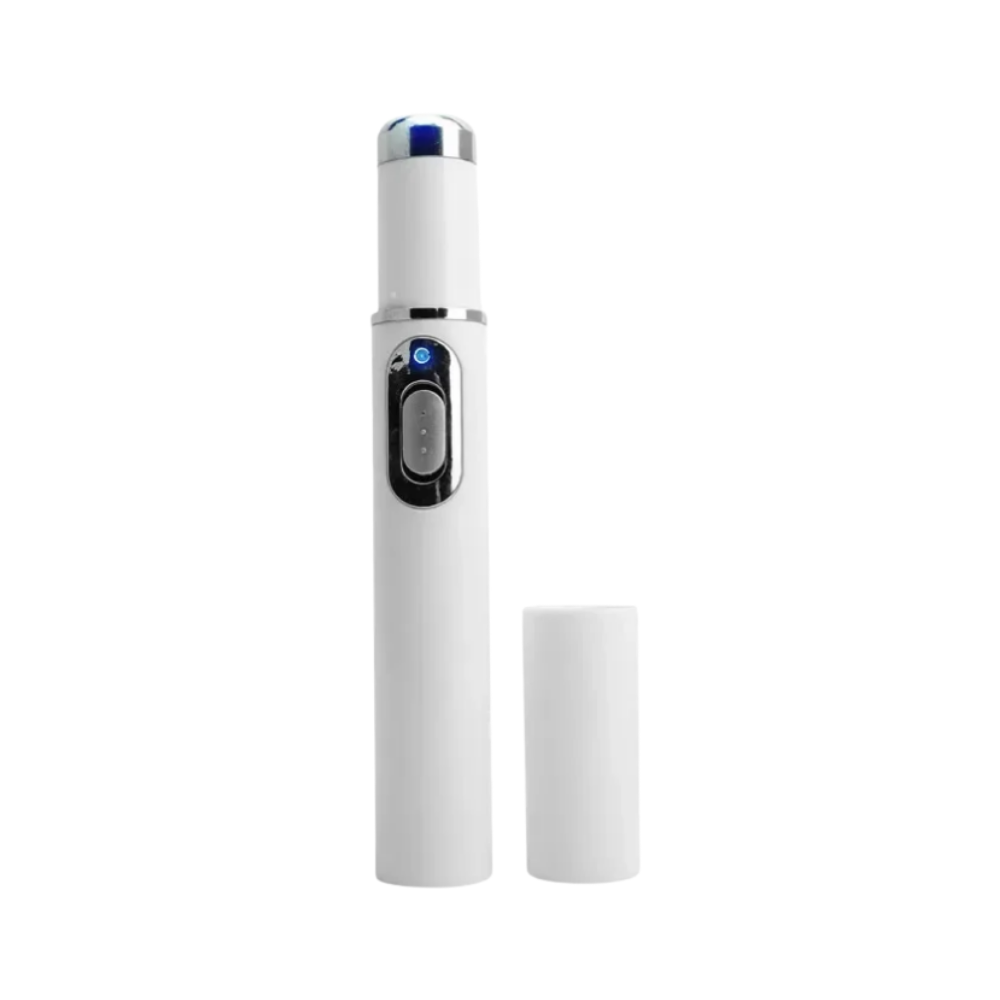 Blauwlicht-laserpen voor een zuiverdere huidteint