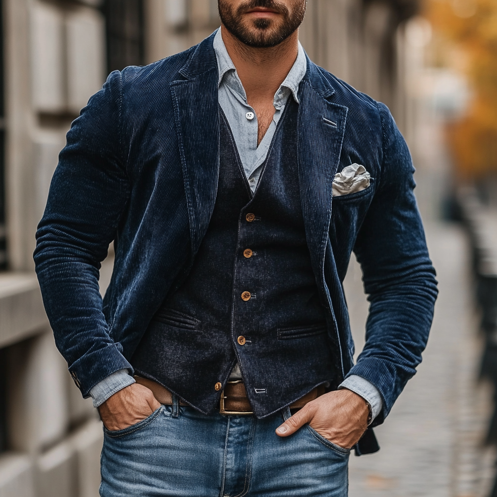 Blazer en gilet van kasjmier