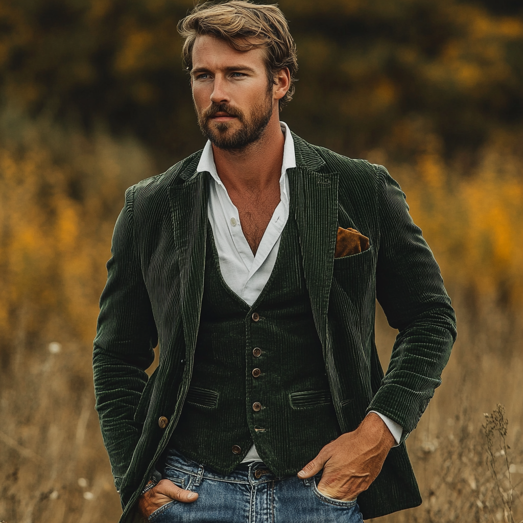 Blazer en gilet van kasjmier