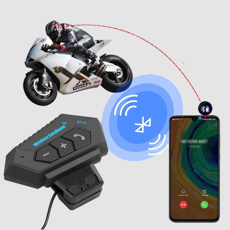 Bluetooth motorhelm headset met ruisonderdrukking en lange batterijduur voor handsfree communicatie voor motorrijders