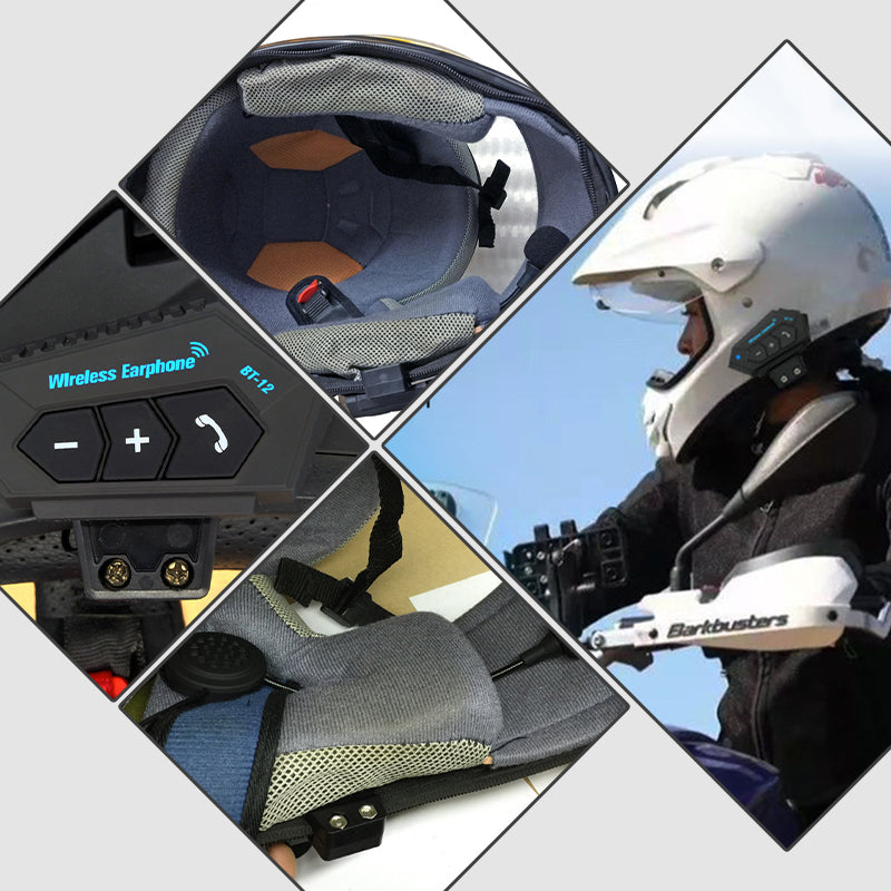 Bluetooth motorhelm headset met ruisonderdrukking en lange batterijduur voor handsfree communicatie voor motorrijders