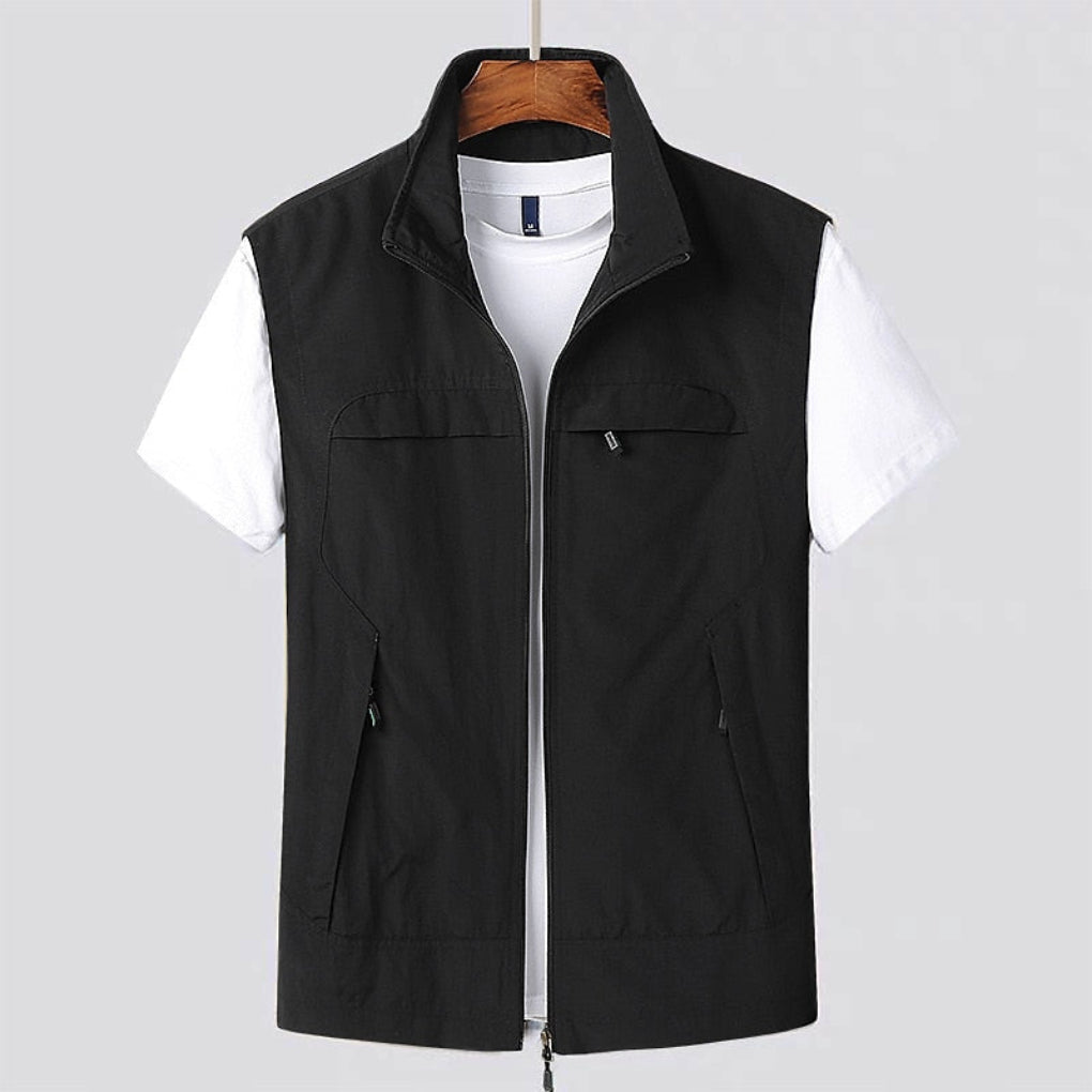 Bodywarmer met opstaande kraag en ritssluiting - Ademend en sneldrogend