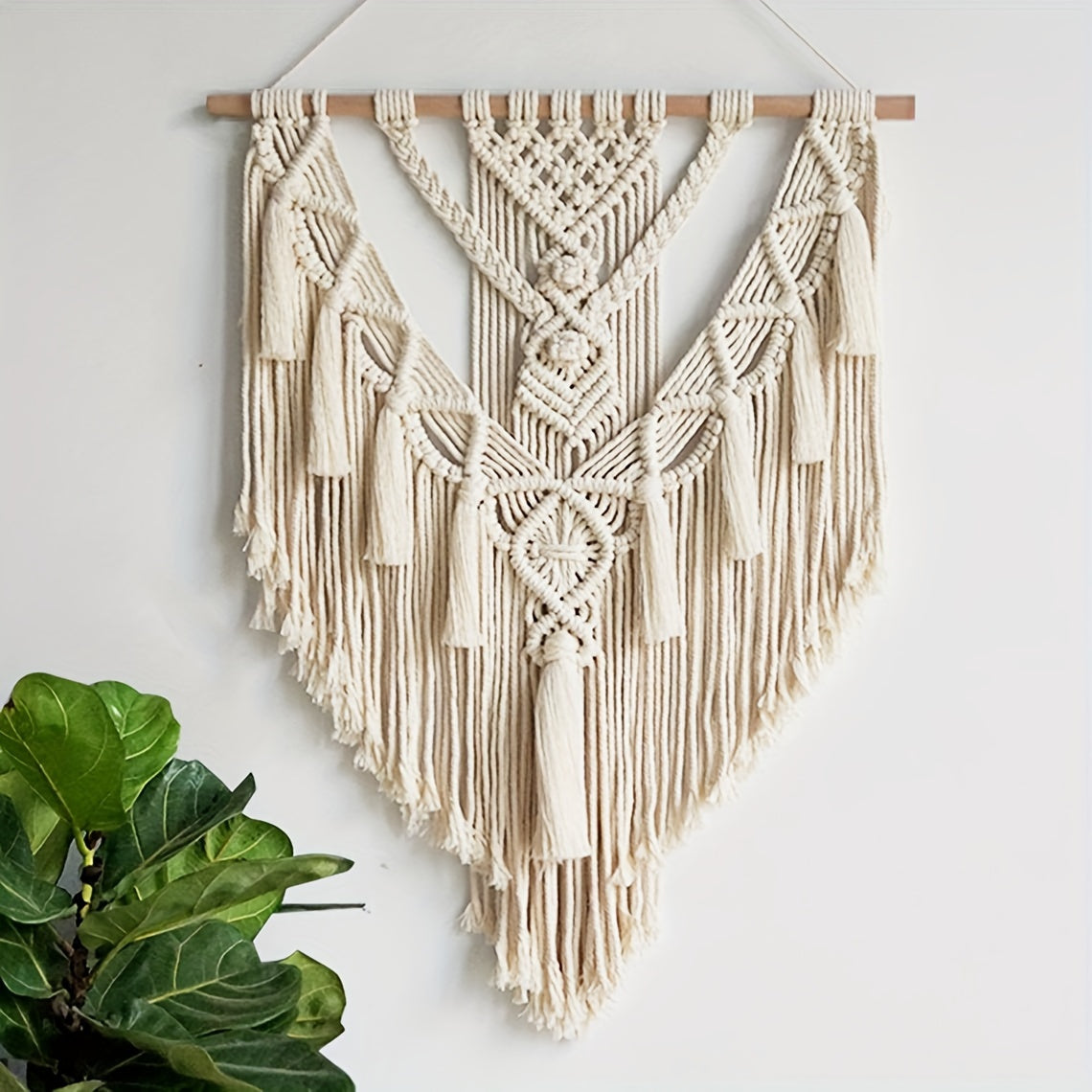 Boho macramé wanddecoratie | Handgeweven wandkleed