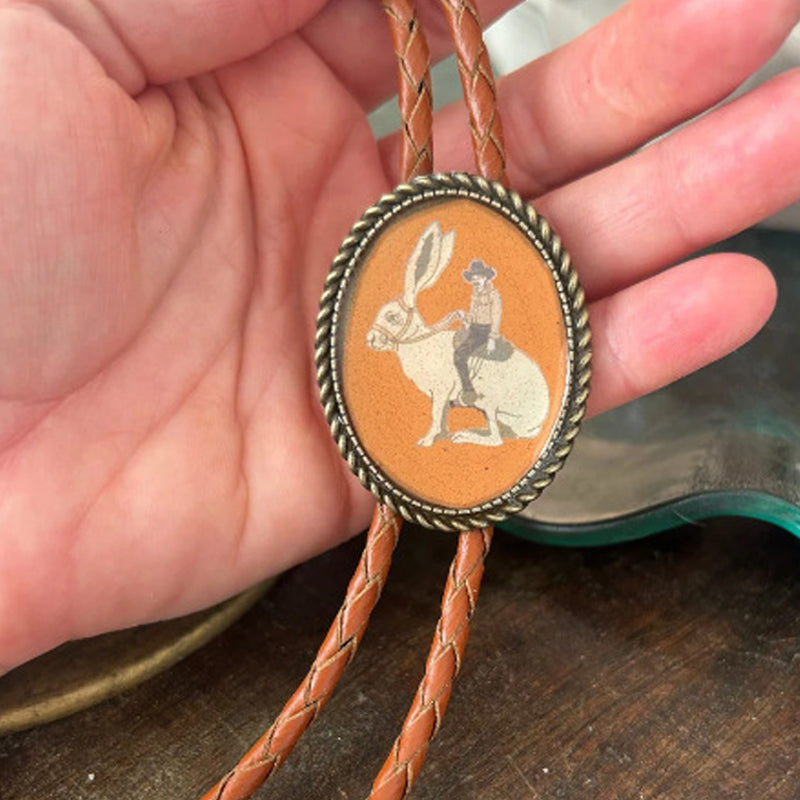 Bolo tie met banjospelende kikker