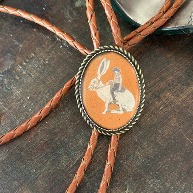Bolo tie met banjospelende kikker