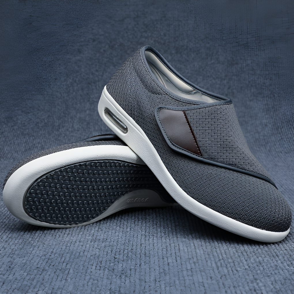 Brede diabetische schoenen voor opgezwollen voeten