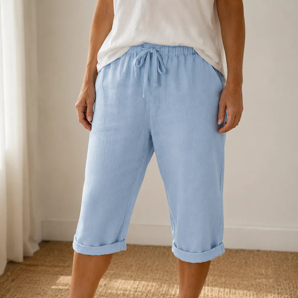 Capribroek met pull-on look