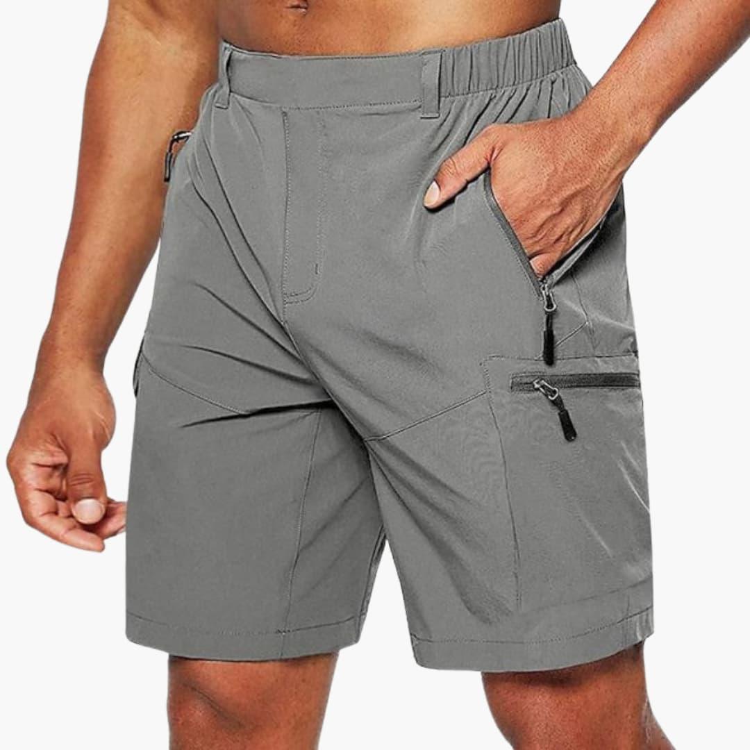 Cargoshorts voor heren van ripstopmateriaal met ritszakken