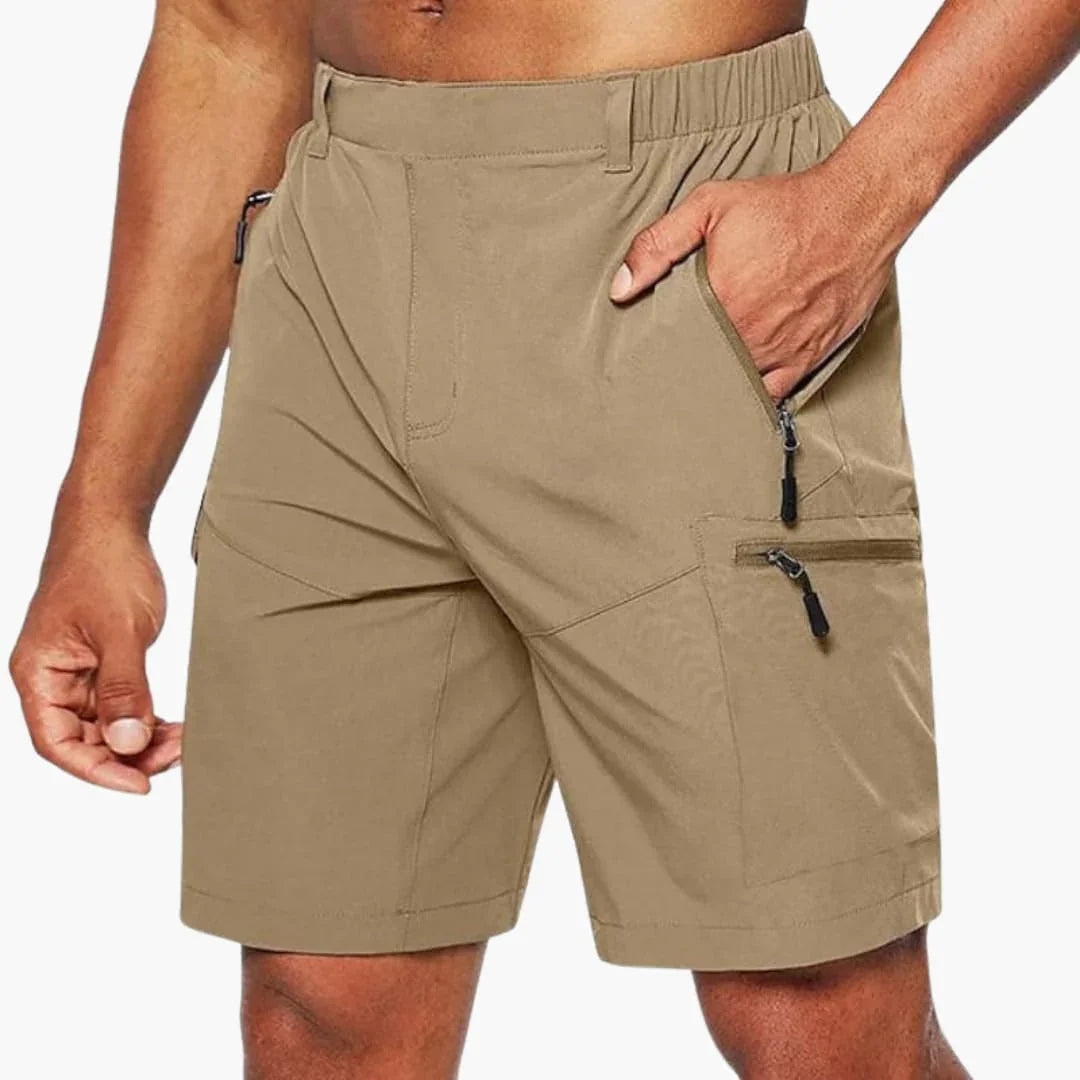Cargoshorts voor heren van ripstopmateriaal met ritszakken