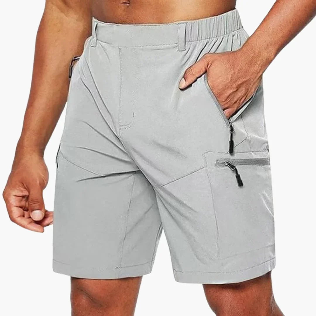 Cargoshorts voor heren van ripstopmateriaal met ritszakken