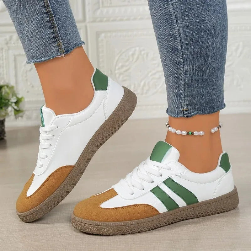 Casual damessneakers met veters