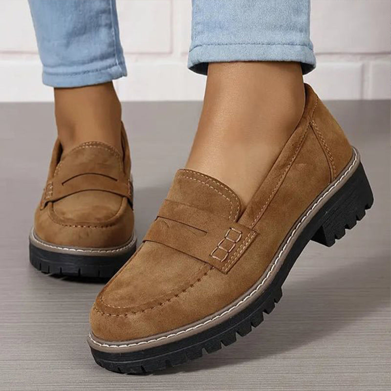 Casual en elegante suède loafers voor dames