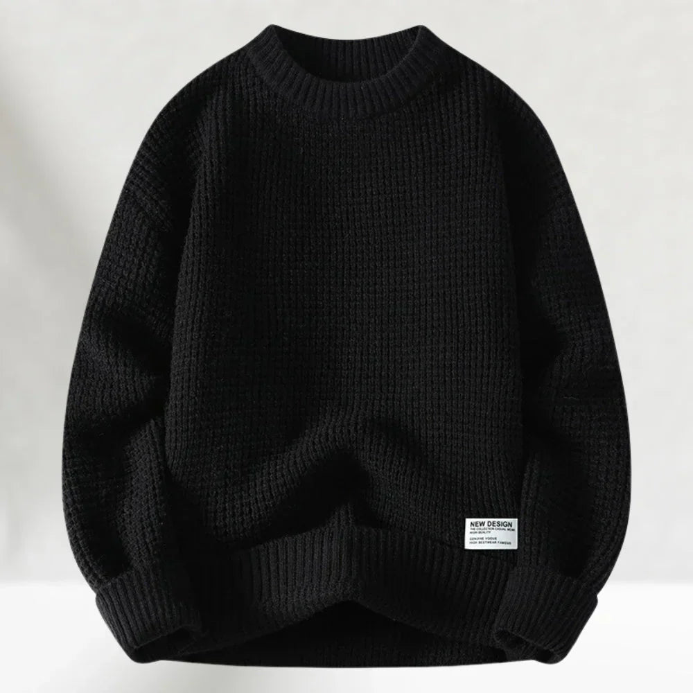 Casual gebreide herentrui met ronde hals