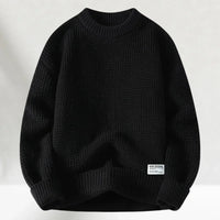 Casual gebreide herentrui met ronde hals