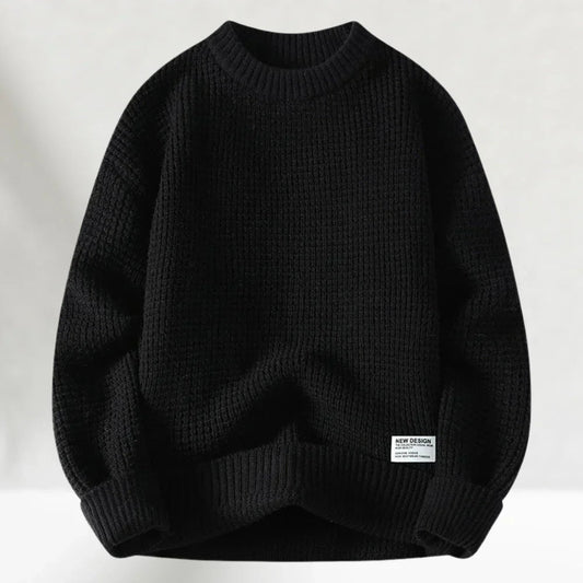 Casual gebreide herentrui met ronde hals