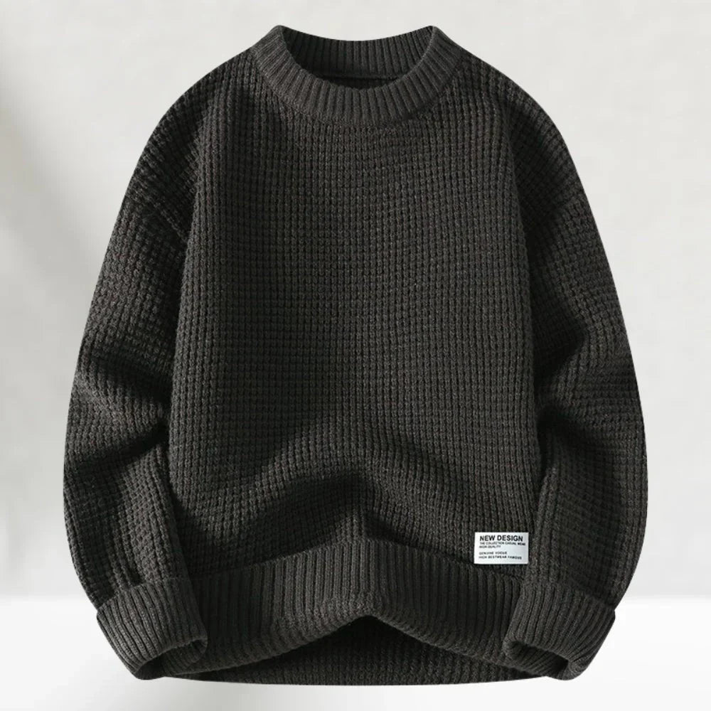 Casual gebreide herentrui met ronde hals