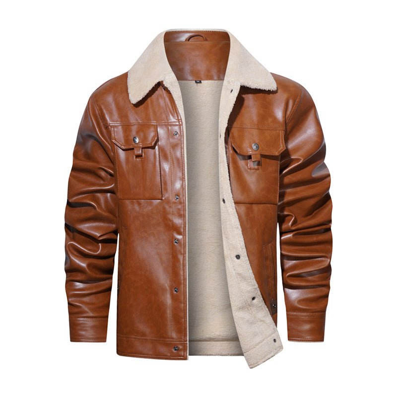 Casual herenjack met sherpakraag