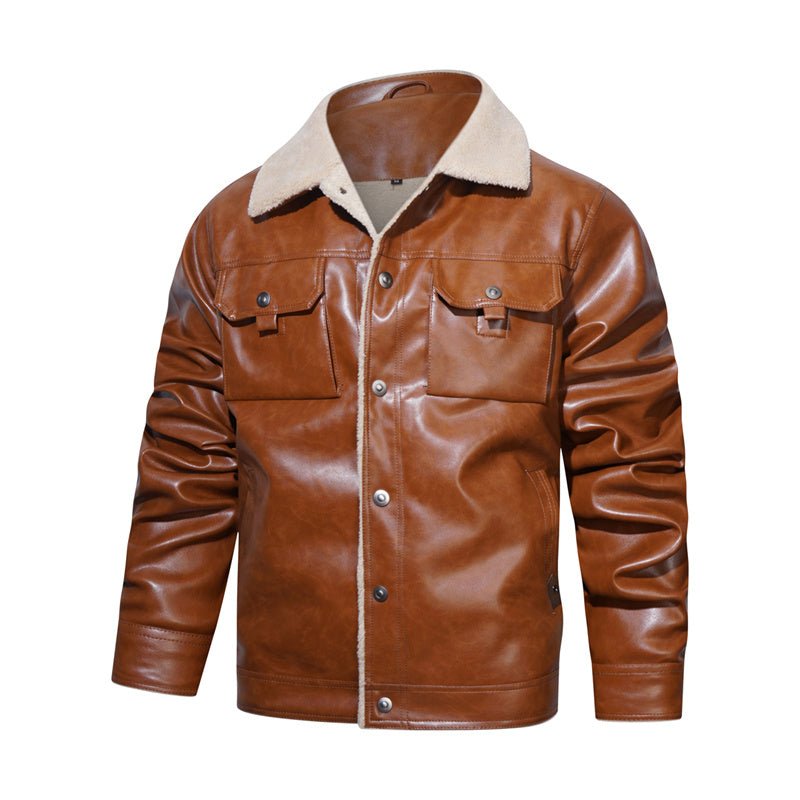 Casual herenjack met sherpakraag