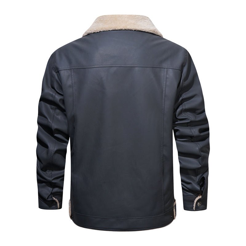 Casual herenjack met sherpakraag