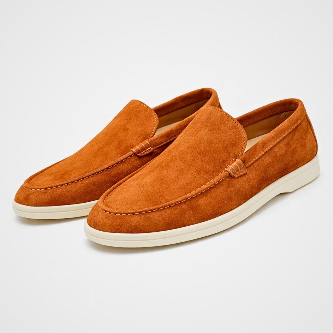 Casual loafers met suède-look