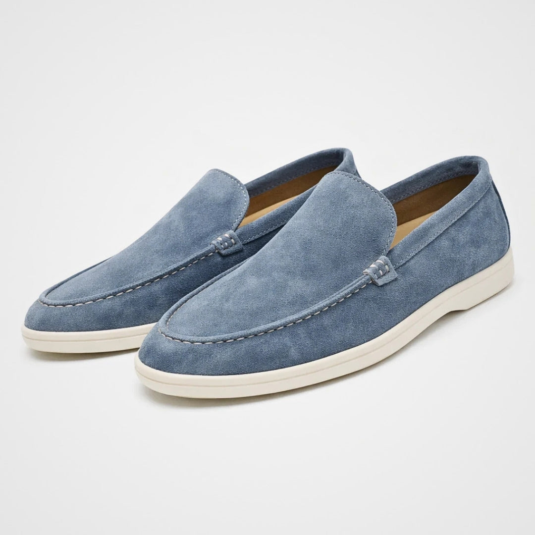 Casual loafers met suède-look