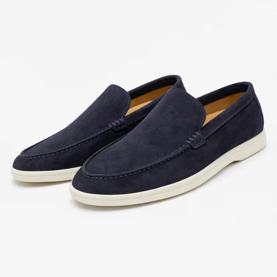 Casual loafers met suède-look