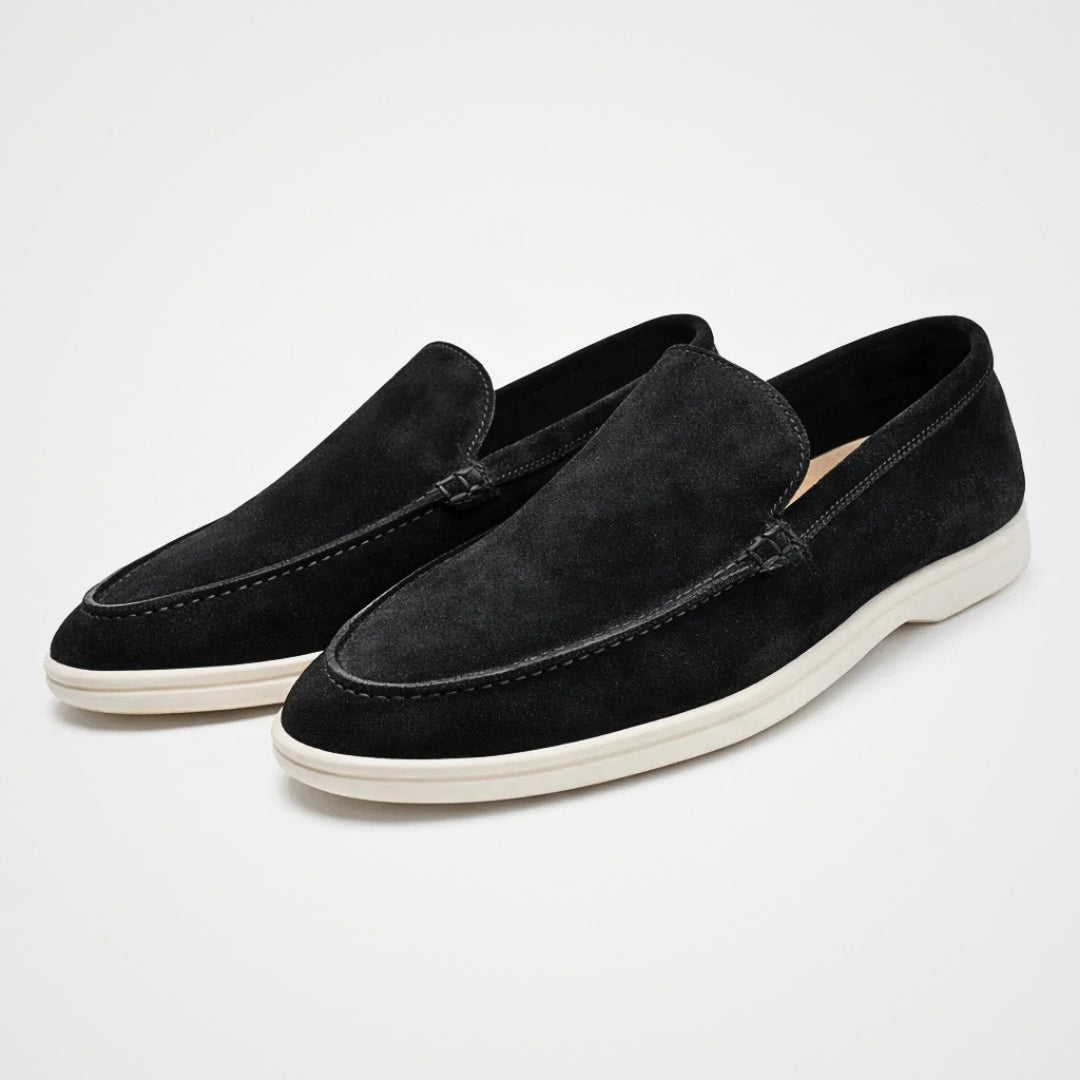 Casual loafers met suède-look