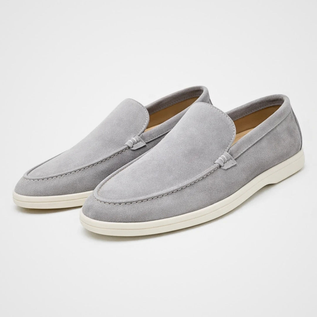 Casual loafers met suède-look