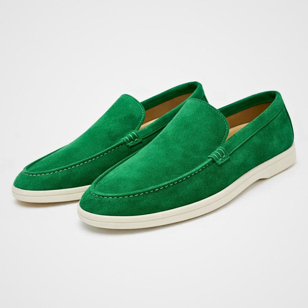 Casual loafers met suède-look