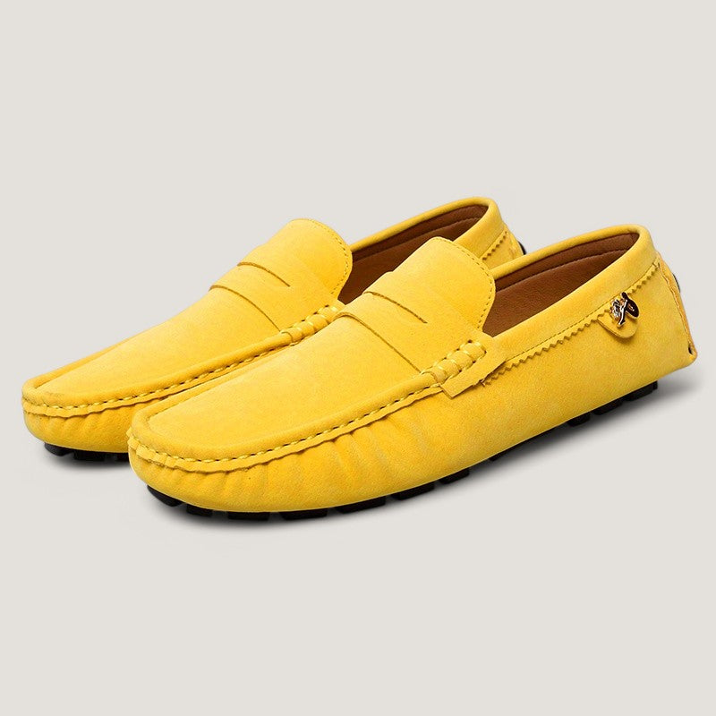 Casual mocassins voor heren met rubberen zool