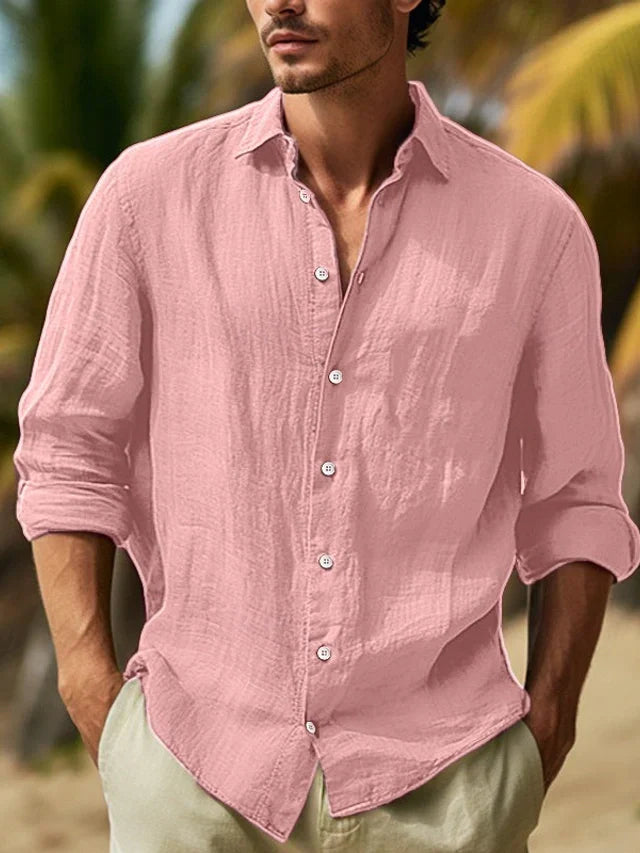 Casual overhemd voor heren met knopen