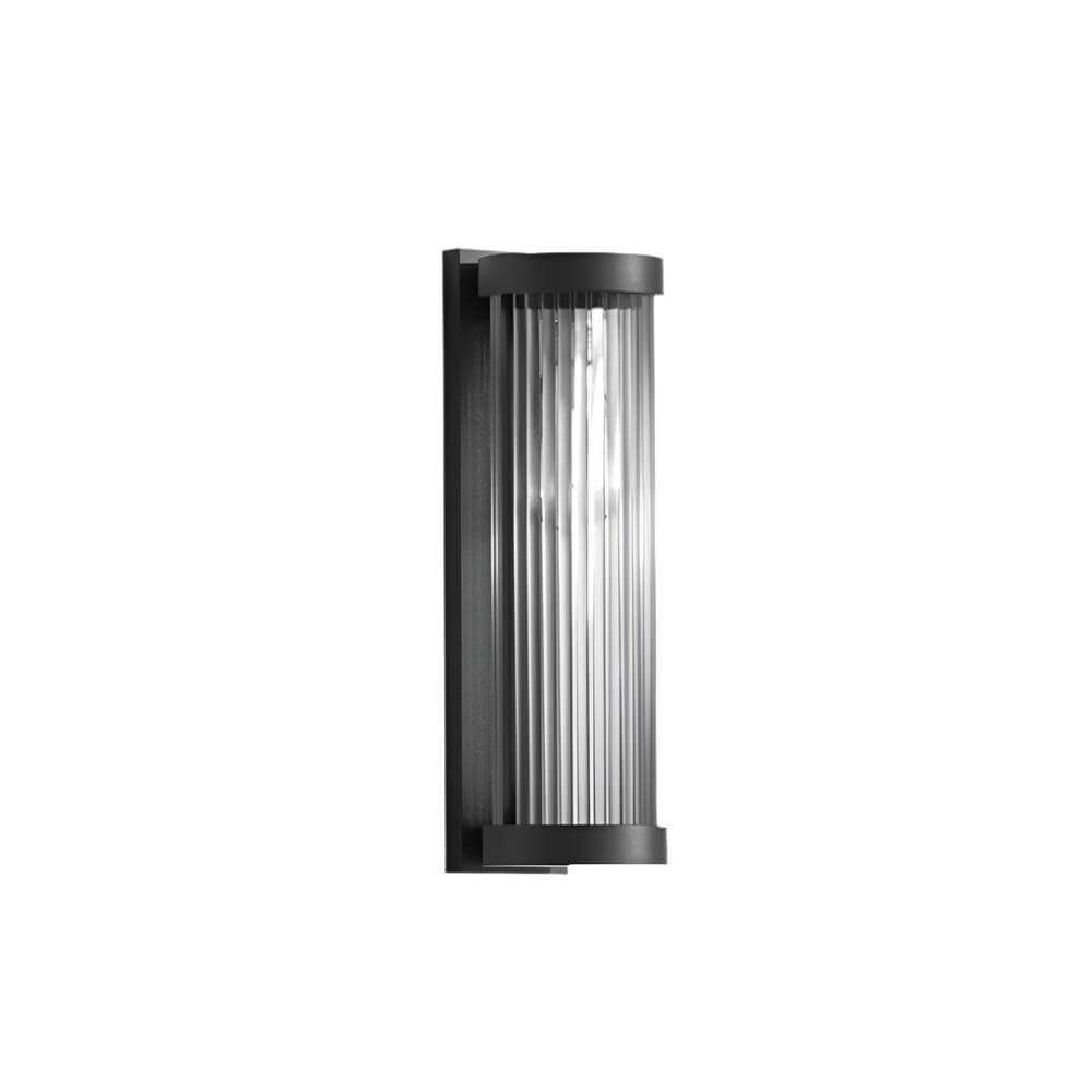 Cilindrische solarlamp voor buiten van metaal en glas