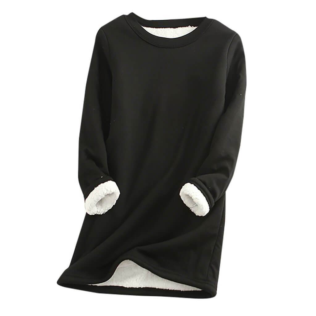 Comfortabele dames sweater met fleece voering