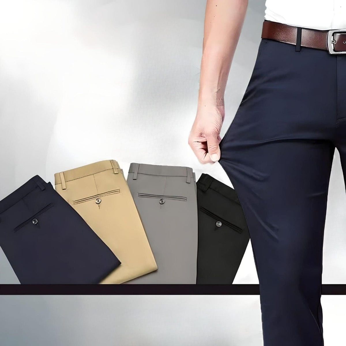 Comfortabele elastische broek voor elke gelegenheid
