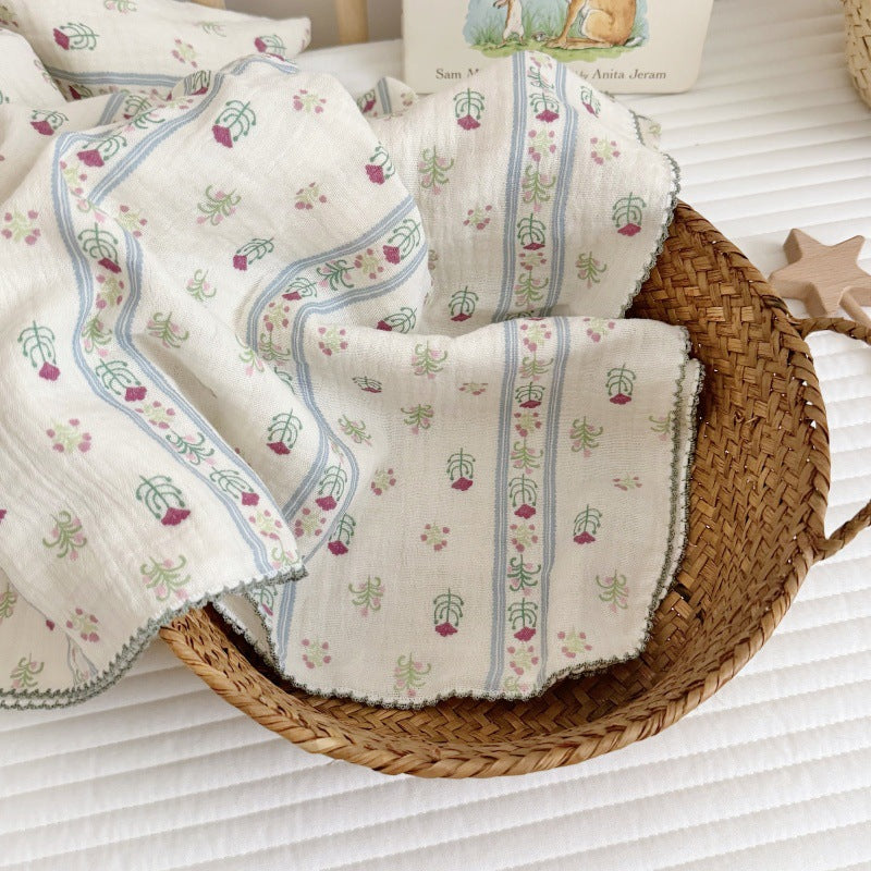 Comfortabele katoenen deken met bloemenprint voor dames