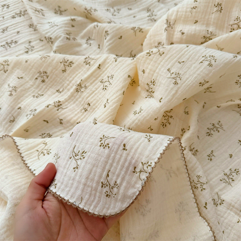 Comfortabele katoenen deken met bloemenprint voor dames