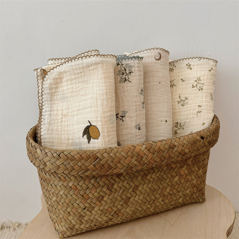 Comfortabele katoenen deken met bloemenprint voor dames