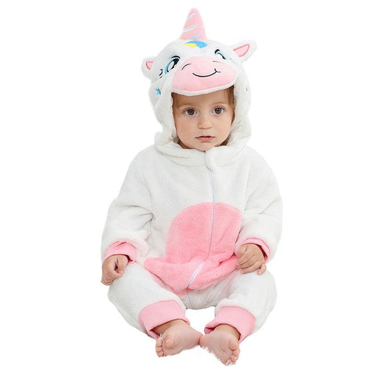Comfortabele kinderjumpsuit met capuchon - zachte winterwarmte