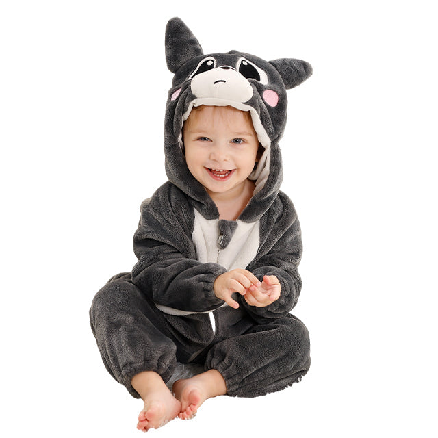 Comfortabele kinderjumpsuit met capuchon - zachte winterwarmte