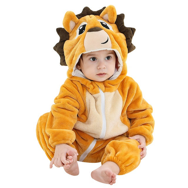 Comfortabele kinderjumpsuit met capuchon - zachte winterwarmte