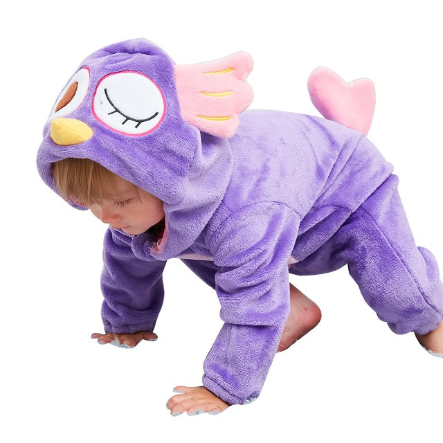 Comfortabele kinderjumpsuit met capuchon - zachte winterwarmte