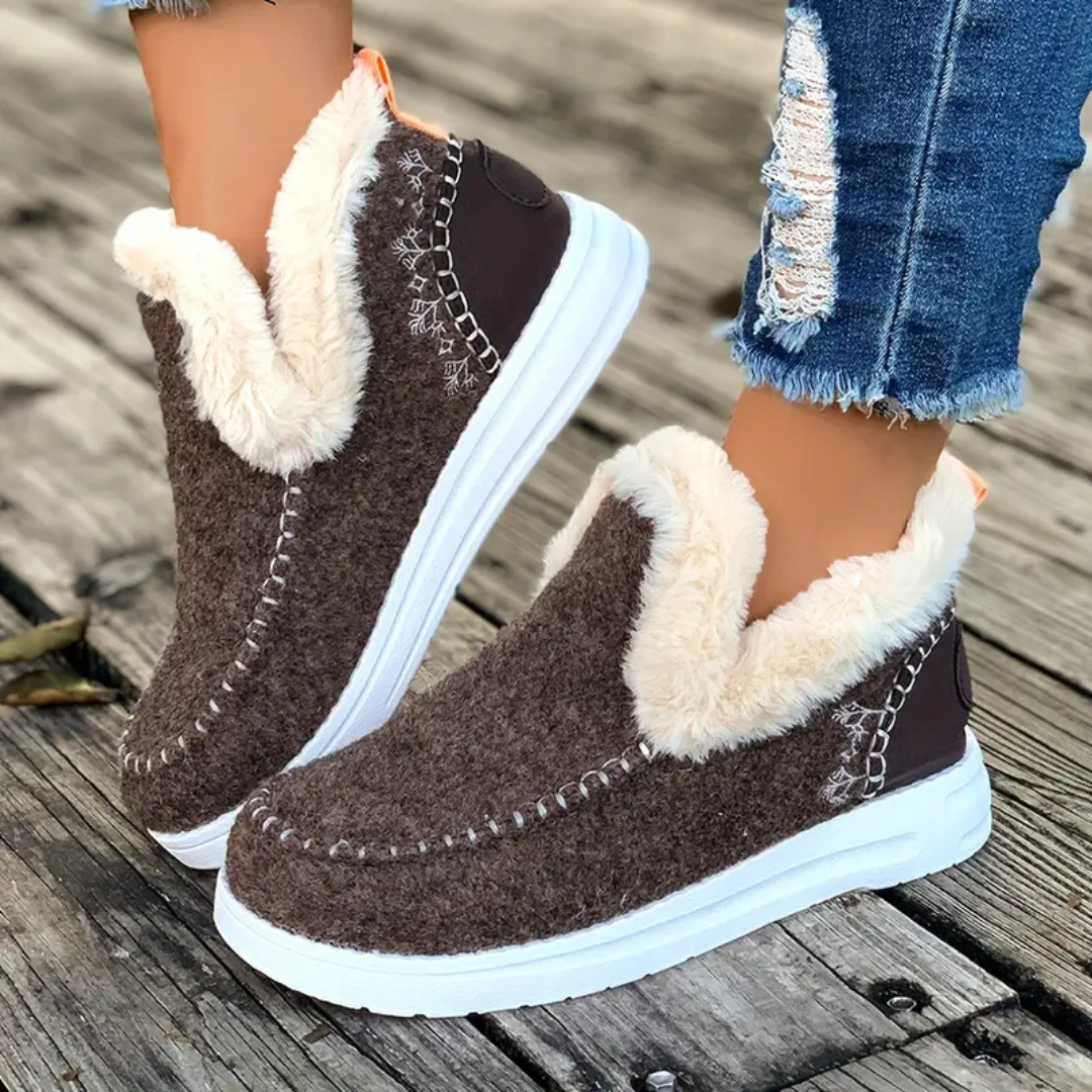 Comfortabele winterpantoffels met fleecevoering voor dames