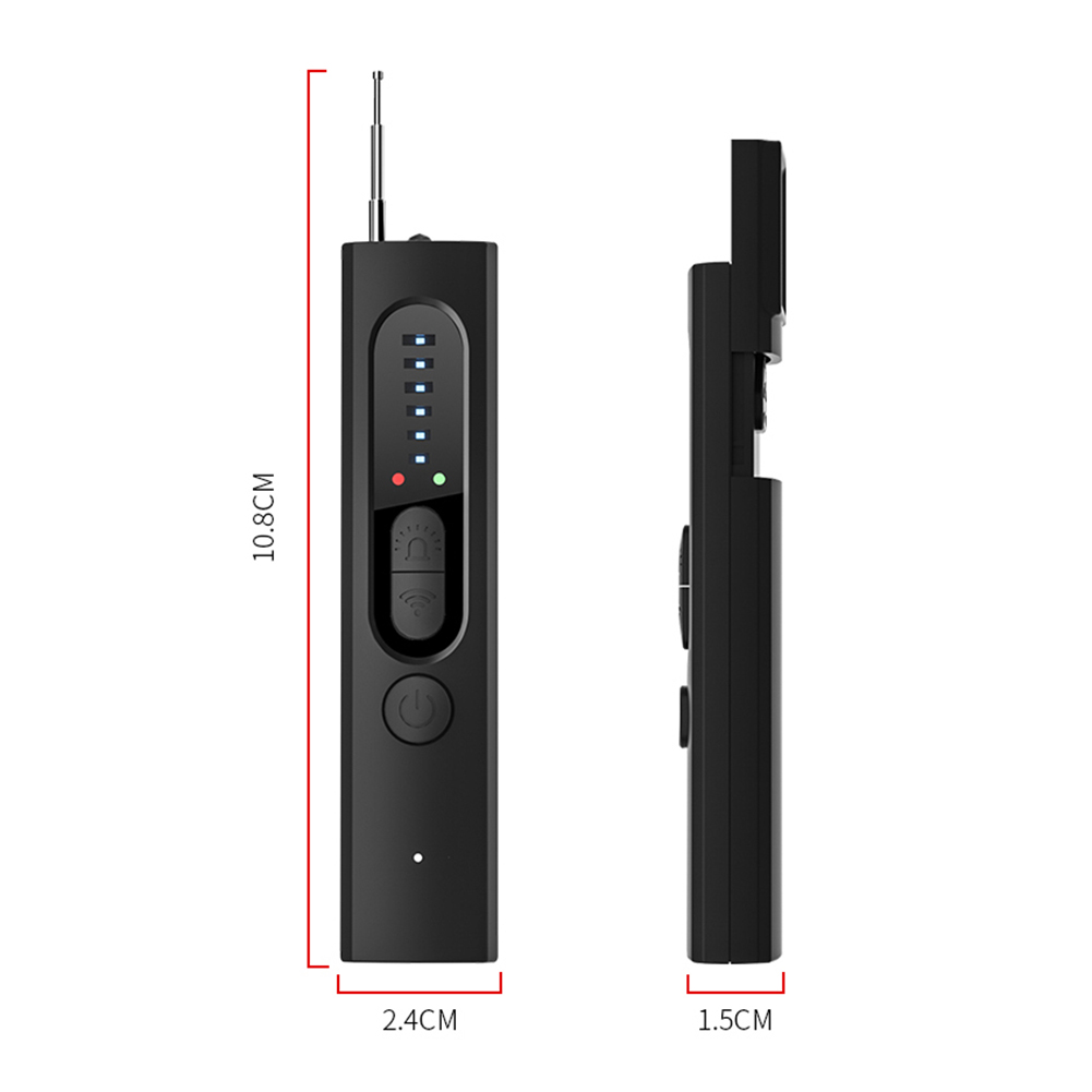 Compacte detector voor verborgen camera's en GPS-beveiliging