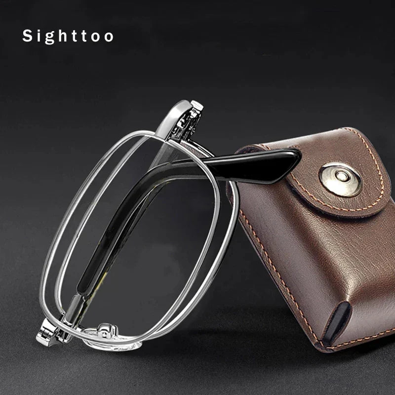 Compacte opvouwbare leesbril met etui