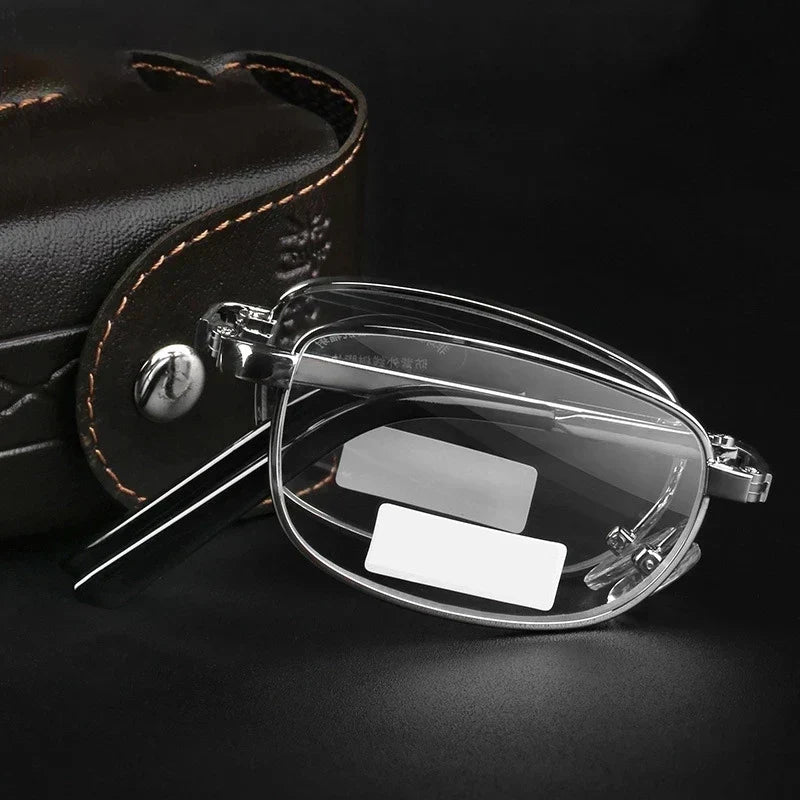 Compacte opvouwbare leesbril met etui