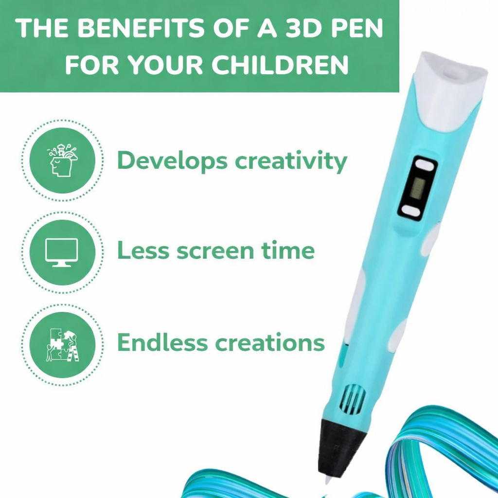 Creatieve 3D-pen voor kinderen om te tekenen en printen – educatief speelgoed