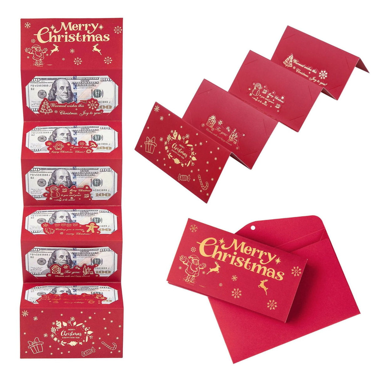 Creatieve geldcadeau-envelop voor kerst