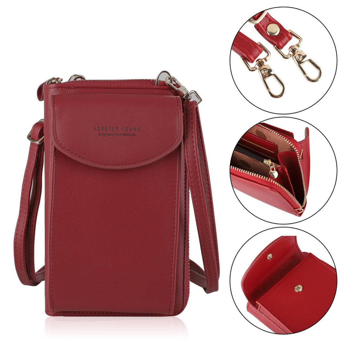 Crossbody telefoontasje en portemonnee voor dames