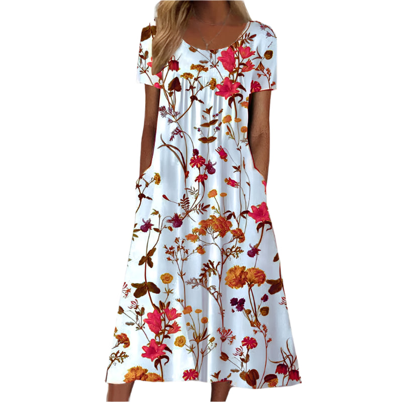 Dames bloezenjurk met bloemenpatroon en stijlvol design